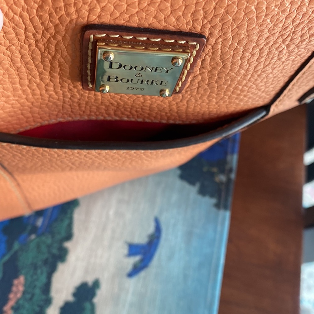 Dooney & Bourke Pebble Leather Small Lexington Tote - Pale Orange - Picture 5 of 7